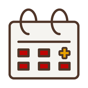 Icon of an events calendar