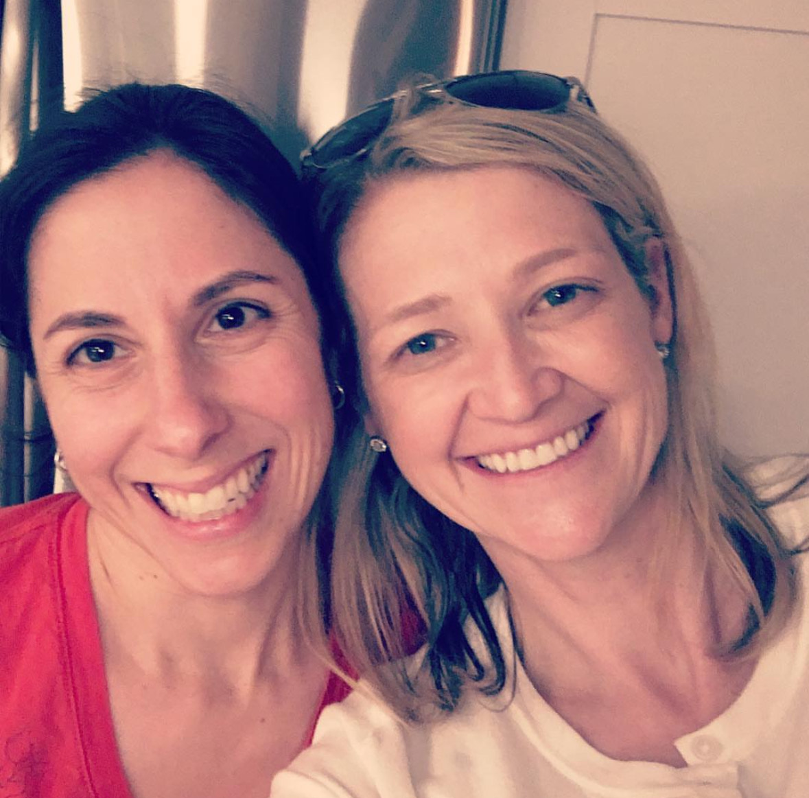 close-up selfie of Janine and Megan