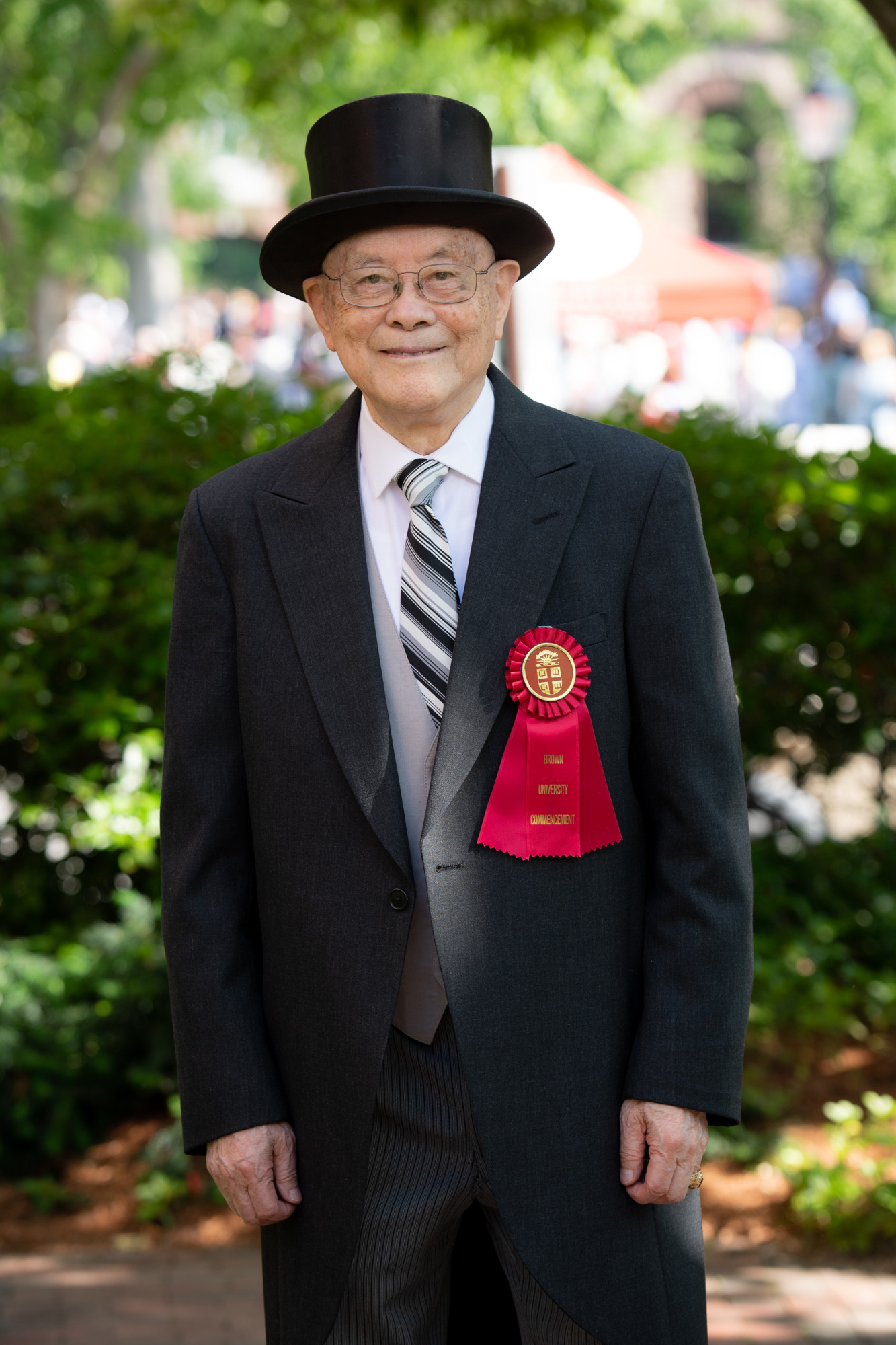 Richard Yen ’53 dressed in Alumni Marshal regalia