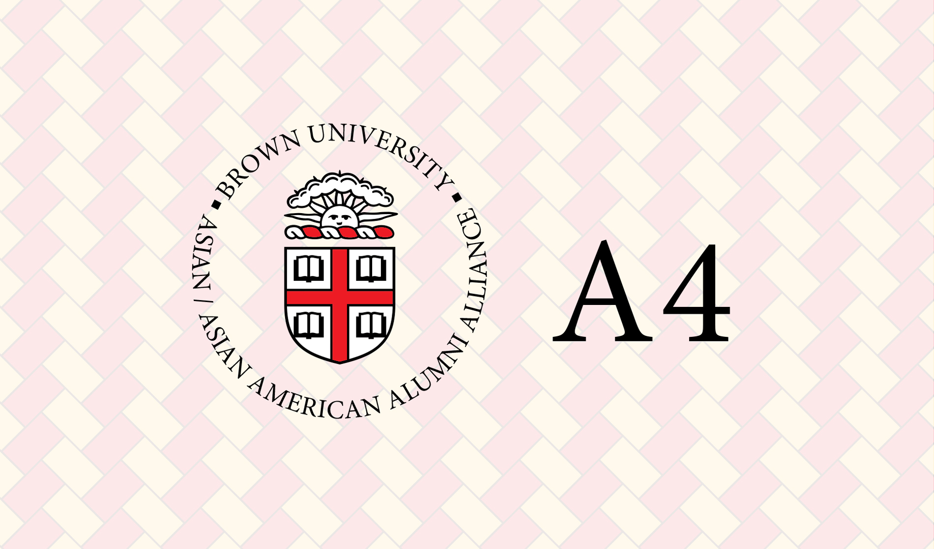 Asian Asian American Alumni Alliance banner with Brown crest.