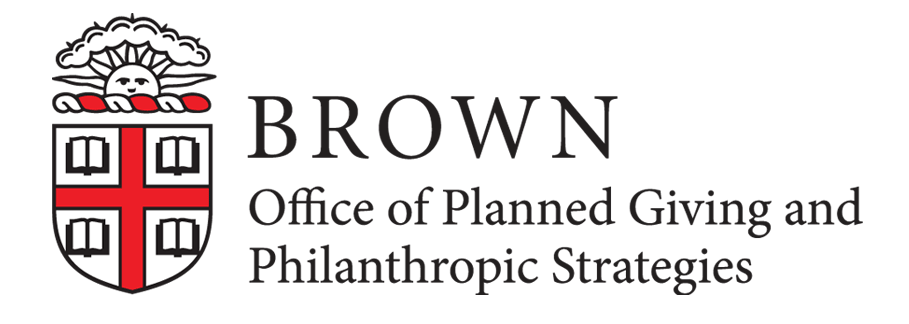 Office of Planned Giving and Philanthropic Strategies logo with Brown coat of arms.