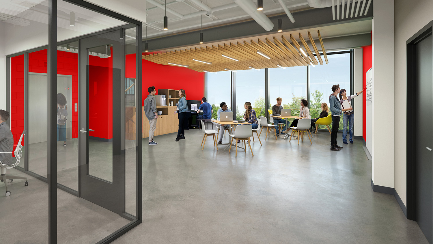 Interior spaces in the Lassonde Innovation and Design Hub will be tailored toward inclusivity and collaboration. 