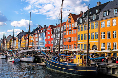 View from river in Copenhagen, Denmark