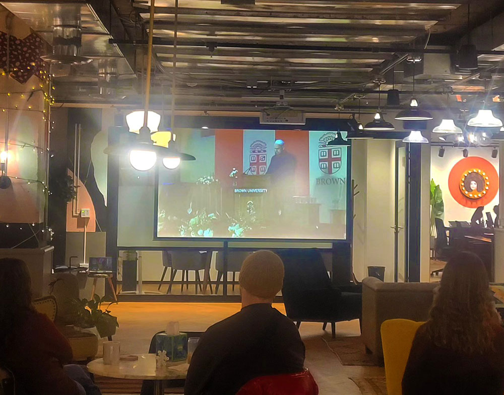 Alumni came together to view a livestream of the University Memorial Service honoring the lives of students Ella Cook and MukhammadAziz Umurzokov. 