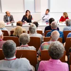 Commencement forum with members of the Watson Institute.