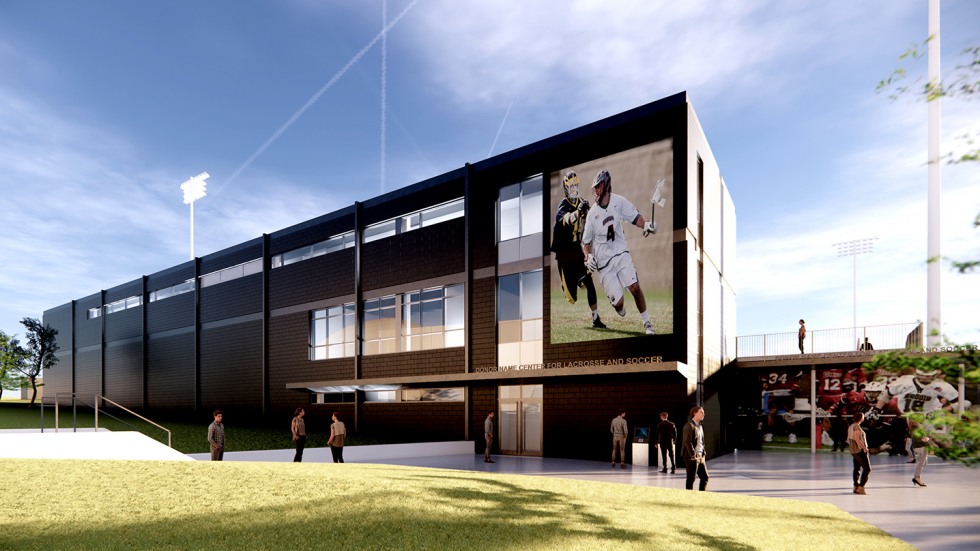 Rendering of new Lacrosse and Soccer facility.