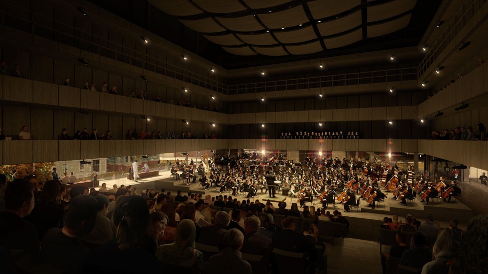 The Orchestra configuration of the PAC's main hall
