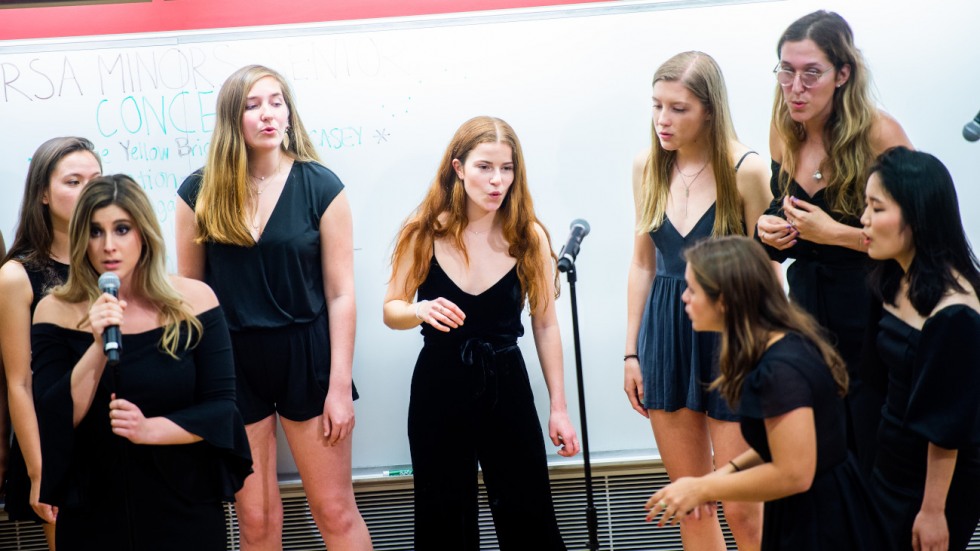 Ursa Minors Concert: The all-female a cappella celebrated their seniors in their final performance.