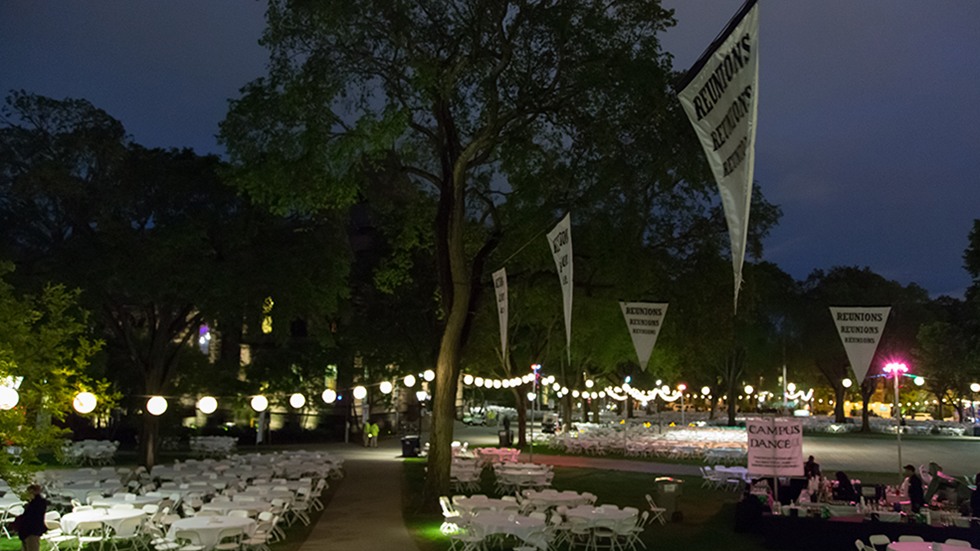 Campus Dance aerial view before arrivals