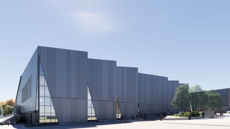 northeast exterior rendering of indoor turf facility