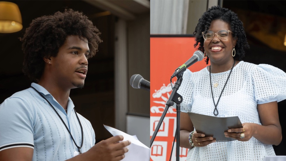 Jennora Blair ’24 and Conenicus Weeden ’24, recipients of the IPC Brown Annual Fund Scholarship, shared how financial support enabled them to reach their educational goals at Brown. 