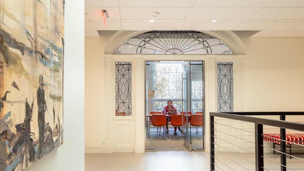 A classroom and working space within the newly renovated Churchill House