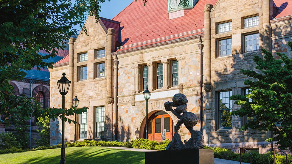 The front exterior of Friedman Hall