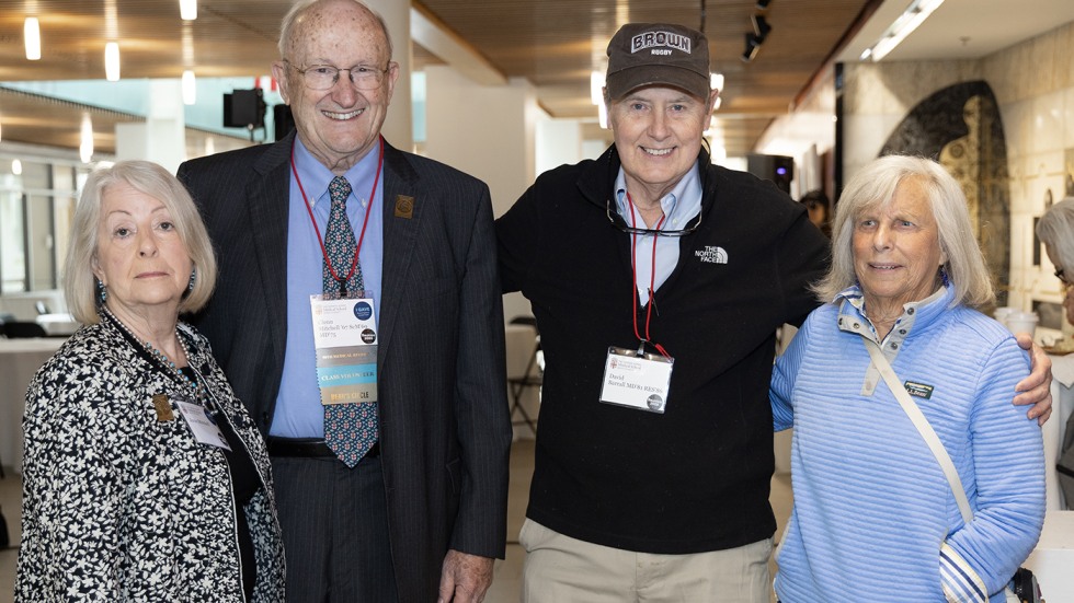  Amy Sauber Quinlan pictured with Dr. Mitchell and David T. Barrall MD'81 RES'86