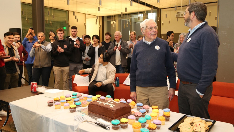 Attendees celebrated with a cake for Hazeltine