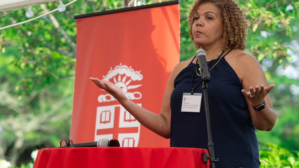 Patricia Poitevien ’94 MD’98, vice president for campus life, shared her vision for cultivating a vibrant and inclusive campus culture.  