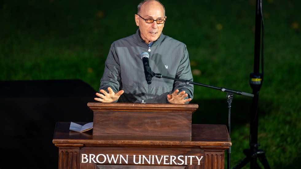 Director and playwright James Lapine speaking at the ceremony. 