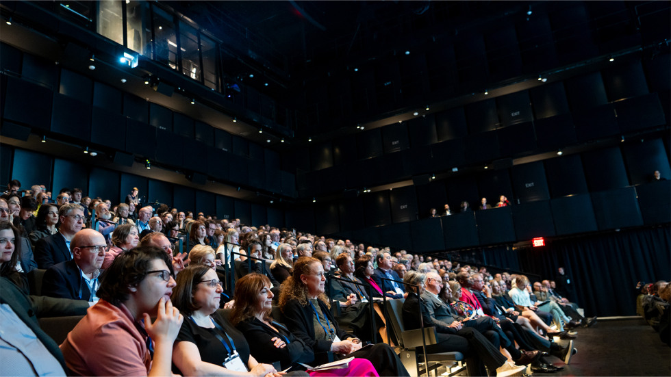The audience inside The Lindemann watching the performances during the gala