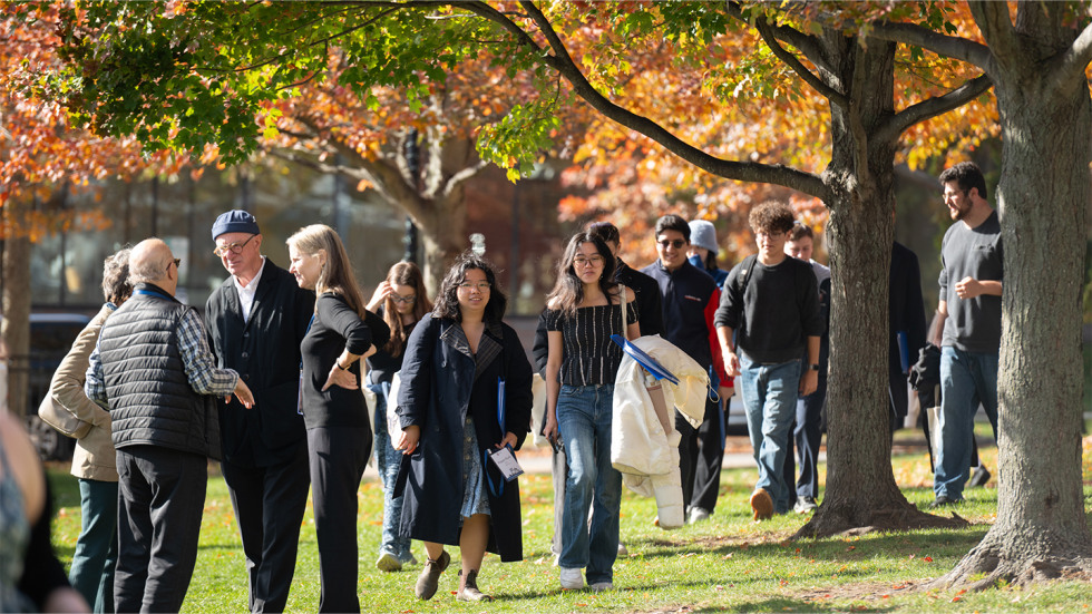 A photo of busy the College Hill campus during the event