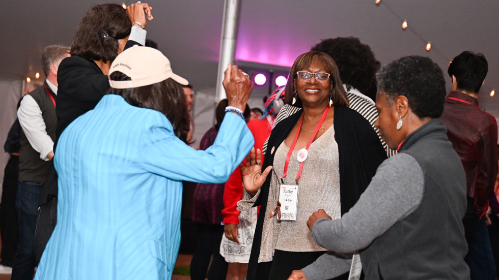 Alums dancing together at Unity Funk Nite.