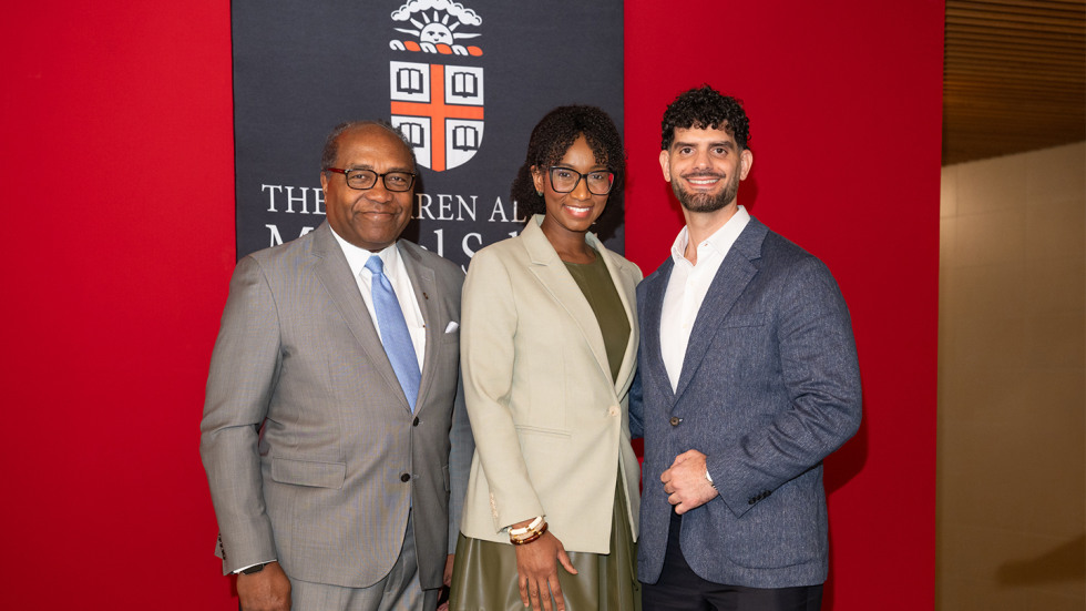  Griffin P. Rodgers, Carla C. Moreira, and Frank A. Crespo posing for a photo