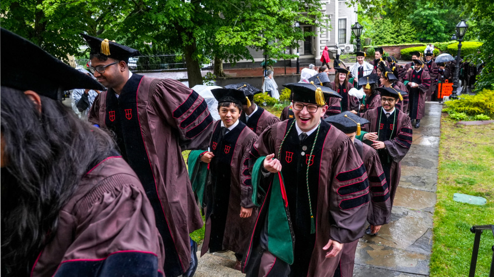 The MD Class of 2026 walking together.