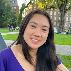Alanna Zhang outside on the Brown campus