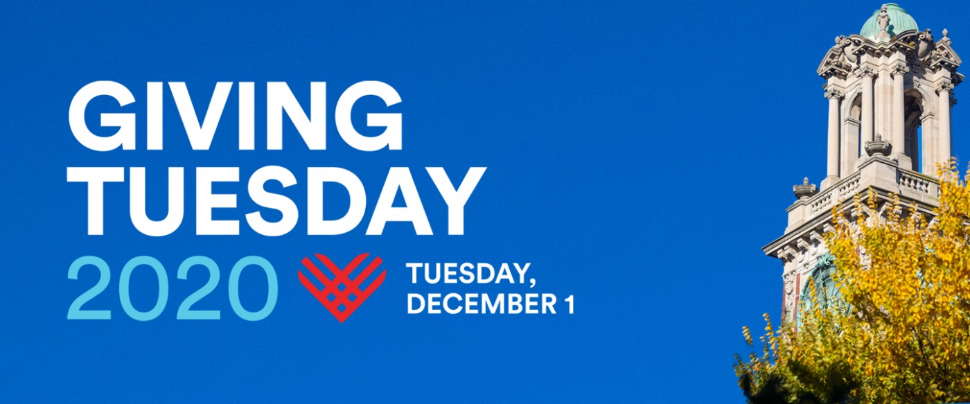 Giving Tuesday 2020 logo beside Carrie Towr